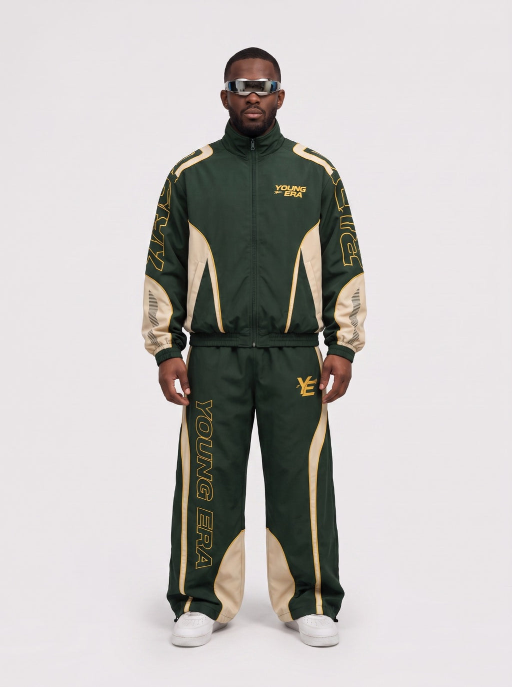 YE Forest Green Gold Tracksuit