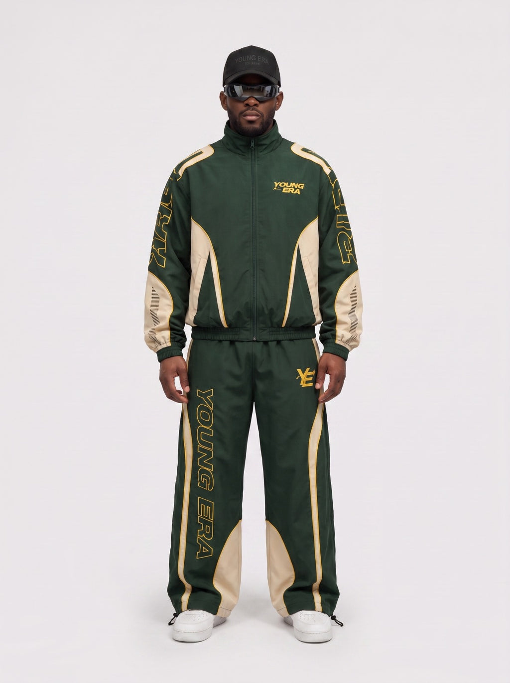 YE Forest Green Gold Tracksuit